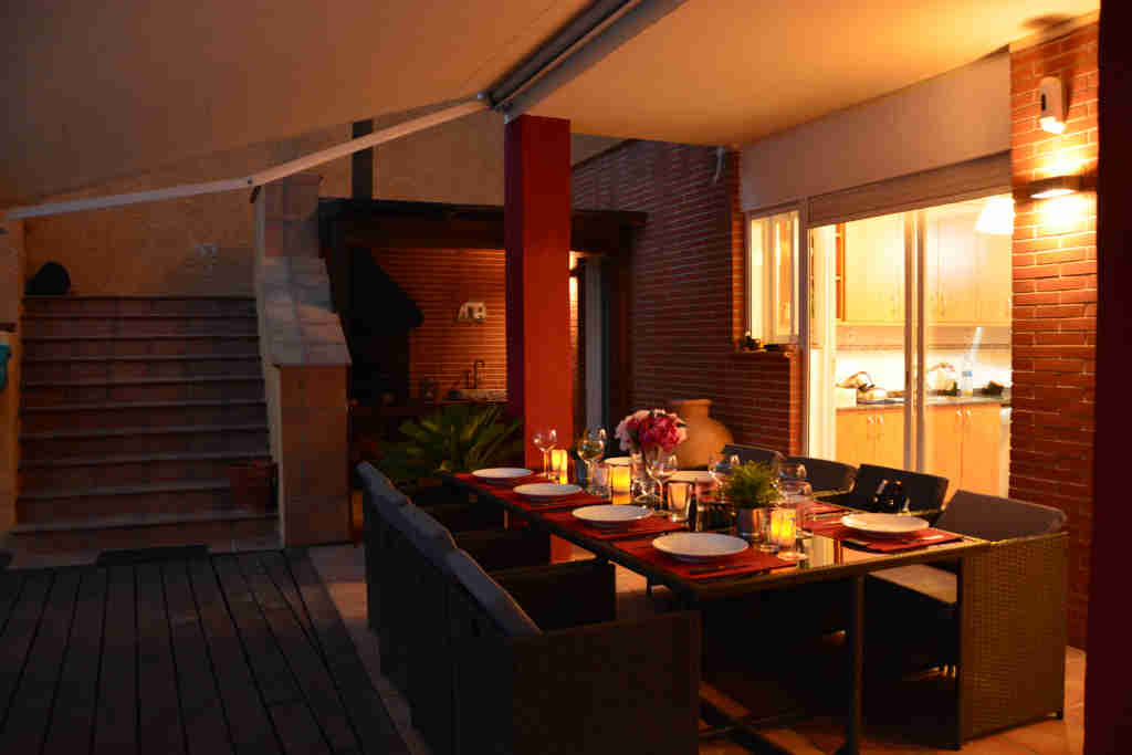 zone extérieure pour dîner