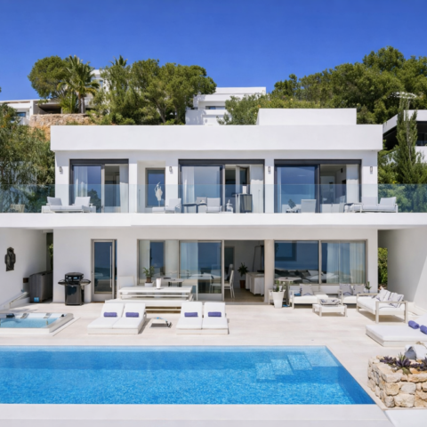 Location de villa de luxe à Ibiza avec vue sur mer