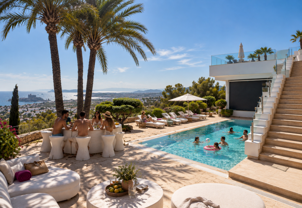 villas de lujo last minute en Ibiza con jardin privado