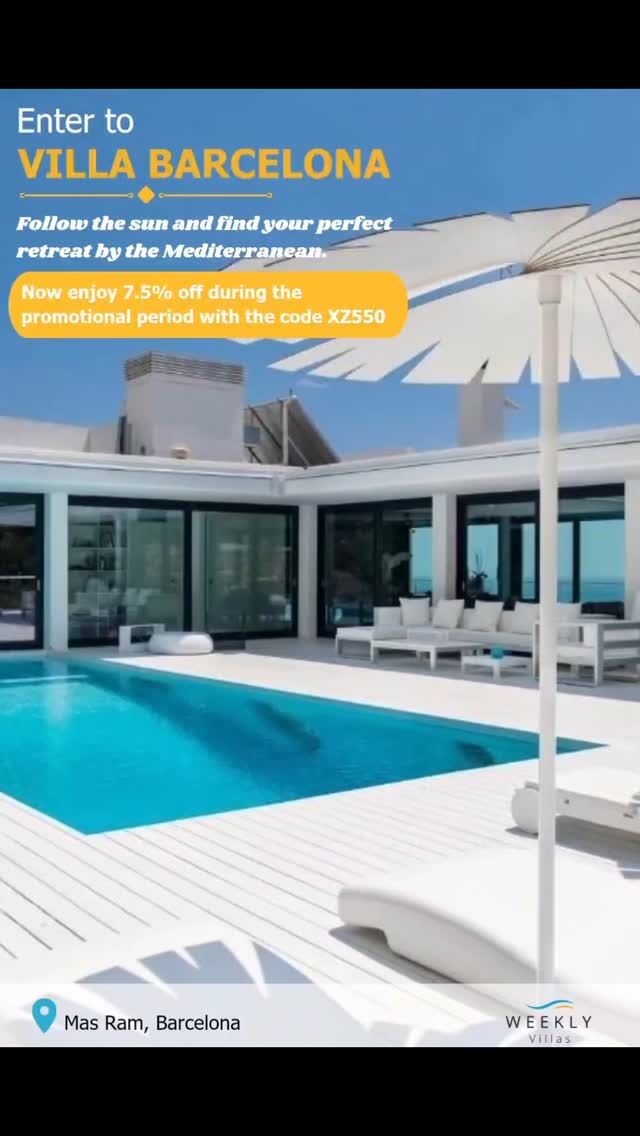Villa Barcelona – Modern Mediterranean Elegance

 -Now enjoy 7.5% OFF with code XZ550

Your dream escape in Barcelona starts here. This luxury holiday villa offers panoramic views, high-end design, and a private pool just minutes from the city. Perfect for families, exclusive events, or last-minute getaways.

 Available now at www.weeklyvillas.com

📌 Looking for:
✔️ Last Minute villas in Barcelona
✔️ Villas in Spain with private spa
✔️ Holiday luxury villas near the beach

#VillaBarcelona #LuxuryVillaBarcelona #LastMinuteVillasInBarcelona #WeeklyVillasBarcelona #HolidayLuxuryVillas #VillaBarcelonaWithSpa #LuxuryVillasSpain #VillasToRentInSpainWithPrivateSpa